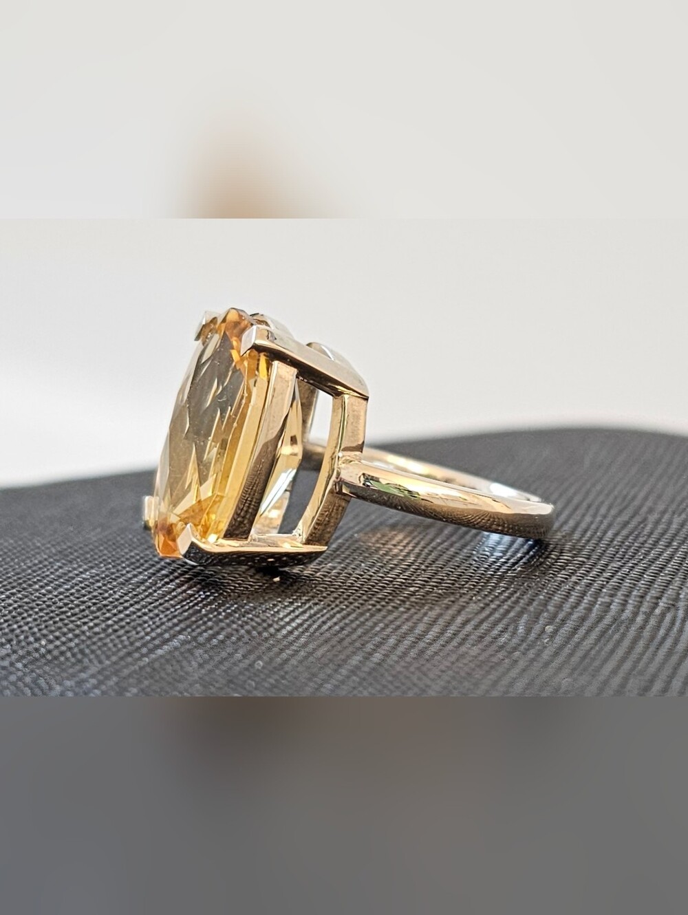 925 STERLING SILVER with Citrine Ring SZ 5 - Picture 2 of 6
